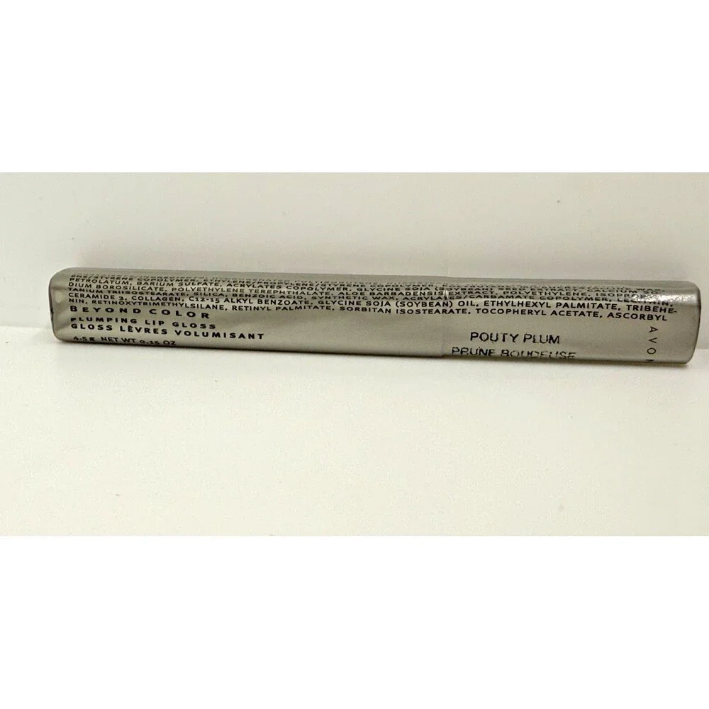 Avon Beyond Color Plumping Lip Gloss Pouty Plum C Prune New Sealed Discontinued